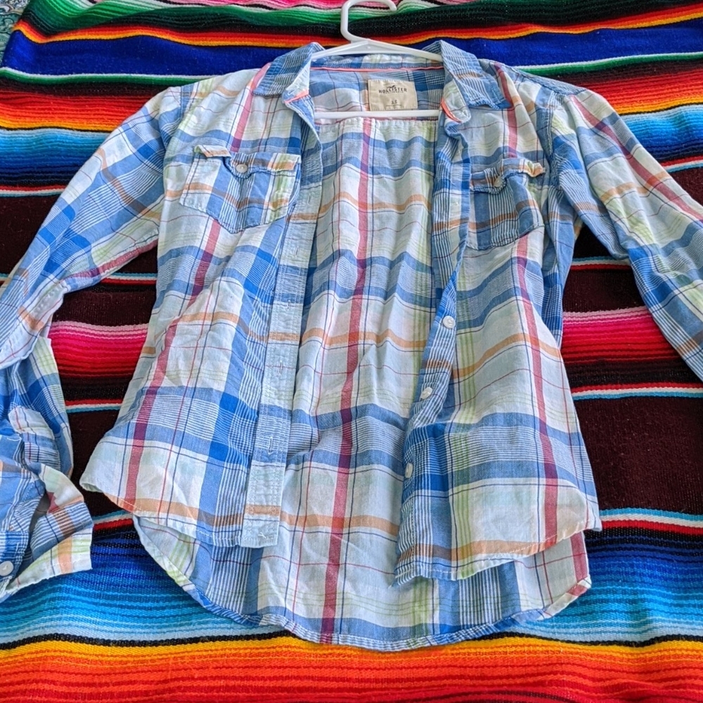 Xs plaid button up